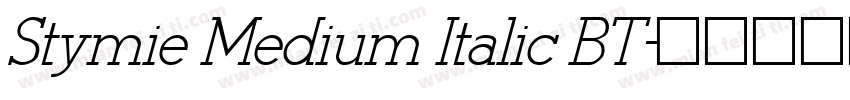 Stymie Medium Italic BT字体转换